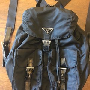 Prada Authentic Vintage Nylon & Leather Backpack